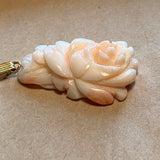 Antique Angel Skin Coral Pendant