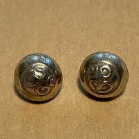 Small Sterling Buttons with Om, Thailand