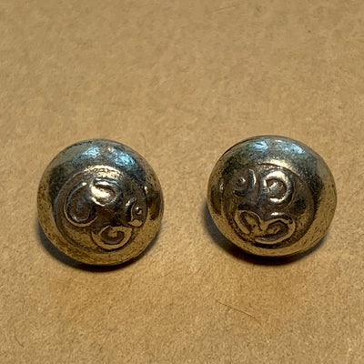 Small Sterling Buttons with Om, Thailand