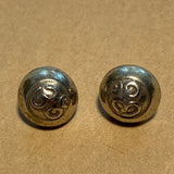 Small Sterling Buttons with Om, Thailand