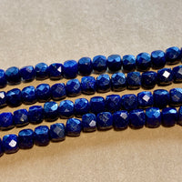 2.5mm Faceted Lapis Beads