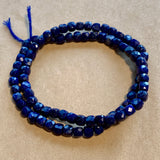 2.5mm Faceted Lapis Beads