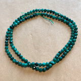 3mm Faceted Malachite Beads