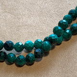 3mm Faceted Malachite Beads