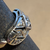 Victorian 14 Karat White Gold & Diamond Ring