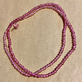 Tiny Faceted Round Pink Tourmaline Beads