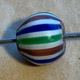 Large Watermelon Glass Bead Traded in Ghana