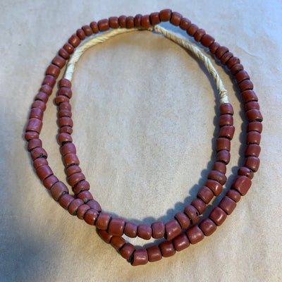 Antique Green Heart Beads, Gambia