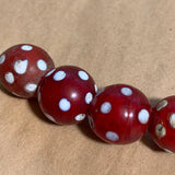 Darker Red Venetian Eye Beads