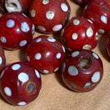 Darker Red Venetian Eye Beads
