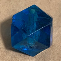 Antique Blue Vaseline Cornerless Cube