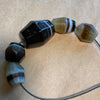 Set of 5 Antique Idar-Oberstein Banded Agate Beads