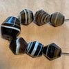 Set of 7 Antique Idar-Oberstein Banded Agate Beads