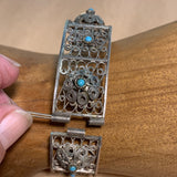 Vintage Silver Bracelet with Gold Vermeil & Chrysocolla (Copy)