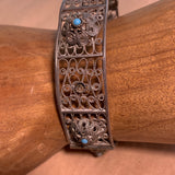 Vintage Silver Bracelet with Gold Vermeil & Chrysocolla (Copy)