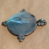 Brass Chinese Coin Pendant Set in Sterling Silver