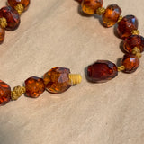 Antique Amber Necklace, Faceted