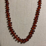 Antique Amber Necklace, Smooth Saucers