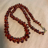 Antique Amber Necklace, Smooth Saucers