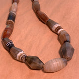 Large Antique Idar-Oberstein Banded Agate Beads