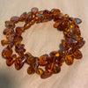 Vintage Amber Necklace, Smooth Organic Shapes