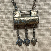 Antique Silver Padlock Pendant, China