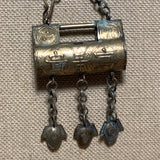 Antique Silver Padlock Pendant, China
