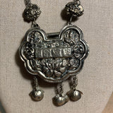 Vintage Chinese Silver Necklace, Dragon