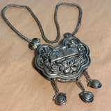 Vintage Chinese Silver Necklace, Dragon