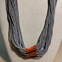 Blue-Gray Fulani Multi-Strand Necklace