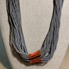 Blue-Gray Fulani Multi-Strand Necklace