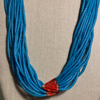 Turquoise Fulani Multi-Strand Necklace