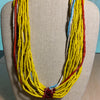 Yellow Fulani Multi-Strand Necklace