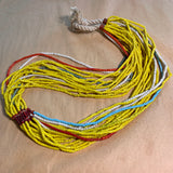 Yellow Fulani Multi-Strand Necklace