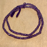 2 x 3mm Faceted Amethyst Rondelles