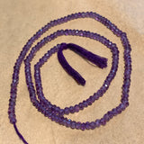 2 x 3mm Faceted Amethyst Rondelles