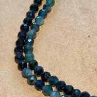 4mm Faceted Round Blue Tourmaline Beads