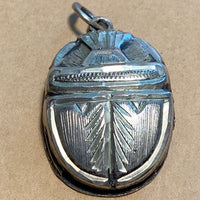 Vintage Sterling Scarab Pendant