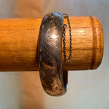 Vintage Engraved Silver Hollow Bangle