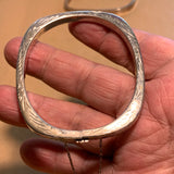 Vintage Silver Hollow Bangle