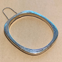 Vintage Silver Hollow Bangle