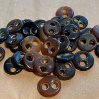 5 Carved Water Buffalo Horn Buttons/Links, Lou Zeldis