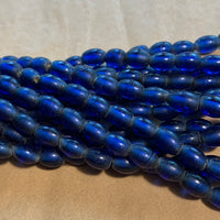 Antique Cobalt Glass Beads, Nagaland