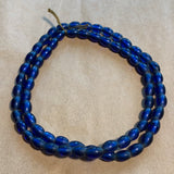 Antique Cobalt Glass Beads, Nagaland