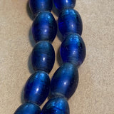 Antique Cobalt Glass Beads, Nagaland