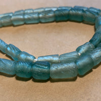 Roman Era Seafoam Glass Beads, Recycled Bracelet Pieces