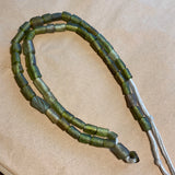 Roman Era Olive Glass Beads, Recycled Bracelet Pieces