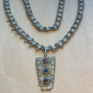 Vintage Silver Lacy Chain with Pendant