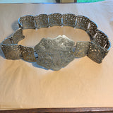 Vintage Silver Belt with Birds