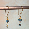 18 Karat Gold & London Topaz Earrings